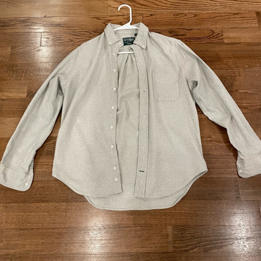 Gitman Brothers long sleeve beige flannel (Medium)